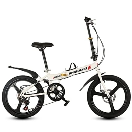 CADZ Plegables Bicicleta De Montaña De Velocidad Plegable De 20 Pulgadas - Coche para Adultos Coche Plegable para Estudiantes Hombres Y Mujeres Bicicleta De Velocidad Plegable Bicicleta De Amortiguación
