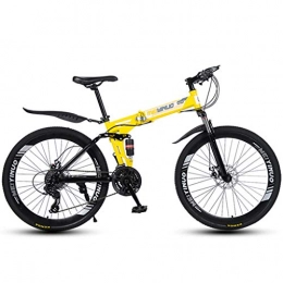 XYDDC Bicicleta Bicicleta de montaña Outroad de 26 pulgadas para adultos Bicicleta para montar al aire libre para adolescentes 21 / 24 / 27 velocidades Llantas de 6 radios Frenos de doble disco Suspensión completa Bici