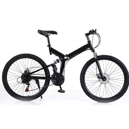 SHZICMY Plegables Bicicleta de montaña plegable de 26 pulgadas, bicicleta de carreras, camping, MTB, 21 velocidades, para adultos, freno delantero y trasero