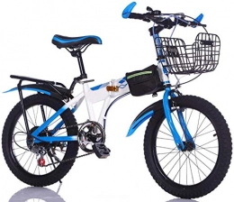 JSL Bicicleta Bicicleta de montaña plegable de acero al carbono de alta velocidad 20 pulgadas de velocidad variable de doble disco freno deportes al aire libre bicicleta