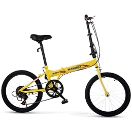 FETION Bicicleta Bicicleta for niños Bicicleta plegable de 16 / 20 "para adultos, mujeres, hombres, guardabarros delantero y trasero Bicicleta de ciudad plegable fácil de aluminio de 6 velocidades con freno de disco dob
