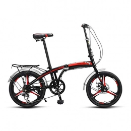 Chang Xiang Ya Shop Plegables Bicicleta plegable 20 pulgadas coche de velocidad variable for adultos bicicleta de montaña choque absorbente de moto carga 100kg 7 velocidades ( Color : Black , Size : 150*45*99-110cm )