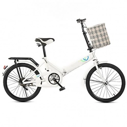 Bicicleta Plegable 20 Pulgadas de 6 velocidades, Freno De Disco Delantero Y Trasero，Unisex