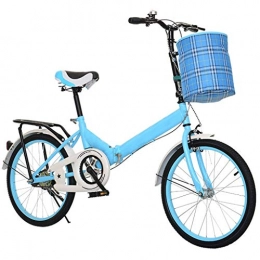 ZHEDYI Bicicleta Bicicleta Plegable Adulto , For Mujer For Hombre De La Bicicleta, Bicicleta Plegable De 20 Pulgadas, Bicicletas Ultra-luz Portátil For Adultos Con Cesta De La Bicicleta, Motos Pequeñas For Las Mujeres