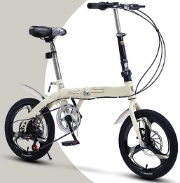 JAMCHE Plegables Bicicleta plegable Bicicleta plegable con 6 velocidades, bicicletas plegables livianas, bicicleta de cercanías para adultos y marco de acero con alto contenido de carbono con freno de disco, para homb
