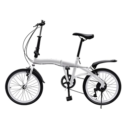 Bicicleta Plegable, Bicicleta Plegable de 20 Pulgadas, Sistema de Plegado rápido Bicicleta Plegable, Bicicleta Plegable de Palanca de Cambios de 7 velocidades Adultos para