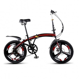 JustSports Bicicleta Bicicleta Plegable, bicicleta Plegable de Ciudad Bicicleta Ligera y Cómoda de 20 Pulgadas Bicicleta de Carretera de Acero con Alto Contenido de Carbono Frenos de Doble Disco Bicicleta Unisex Plegable