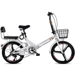 COKECO Plegables Bicicleta Plegable Bikes 20 Pulgadas, Sistema De Transmisión 6 Velocidades Cuadro Ligero Neumáticos Antideslizantes Resistentes Al Desgaste Bicicleta Pequeña con Asiento para Niños