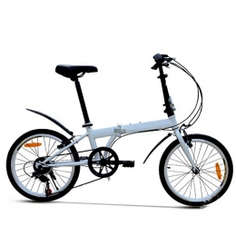 Comooc Plegables Bicicleta plegable Comooc para adultos y mujeres de 20 pulgadas, bicicleta de montaña, plegable, plegable, para nios, color blanco