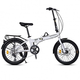 DKZK Bicicleta Bicicleta Plegable De 16 / 20", Bicicleta para Estudiantes Adultos, Ultraligero, PortáTil, Coche De CercaníAs, Freno De Disco, Bicicleta PequeñA De Velocidad Variable