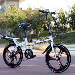 DKZK Bicicleta Bicicleta Plegable De 16 / 20 Plegables PortáTiles con Frenos De Disco Bicicleta De MontañA Compacta para Ciudad, Bicicleta Plegable para Adultos, Hombres Y Mujeres, Adolescentes