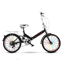 LXYStands Plegables Bicicleta plegable de 16 pulgadas / 20 pulgadas Mini bicicleta ligera Bicicleta portátil pequeña Bicicleta ultraligera Bicicleta de bicicleta de velocidad variable de 6 bicicletas Adulto Estudiante