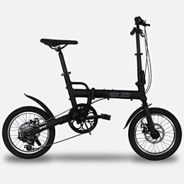 L.HPT Plegables Bicicleta plegable de 16 pulgadas - Bicicleta plegable ultraligera de aleación de aluminio - Bicicleta plegable de velocidad variable Bicicleta de viaje para estudiantes adultos, Rojo (Color: Negro)