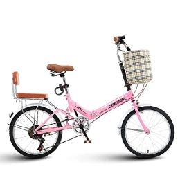 JAMCHE Plegables Bicicleta plegable de 20 pulgadas, bicicleta de ciudad portátil para adultos, bicicleta de acero al carbono, bicicleta plegable unisex, bicicleta plegable para hombres, mujeres, estudiantes y viajero