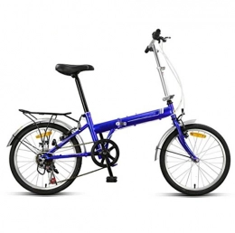 GHGJU Bicicleta Bicicleta Plegable De 20 Pulgadas Para Hombres Y Mujeres Bicicleta De Montaña Ultra Ligera Para Niños Adultos Velocidad De 7 Estudiantes, Blue-20in