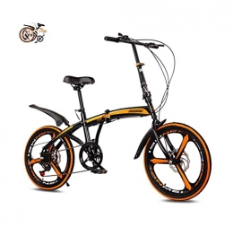 DYM Bicicleta Bicicleta Plegable de 20 Pulgadas, Velocidad Variable, Freno de Disco Doble, Bicicleta para Mujeres Adultas, Unisex, aleación de Aluminio, Ciudad, Camino cómodo (Color:Blcak B, Size:Airplane)