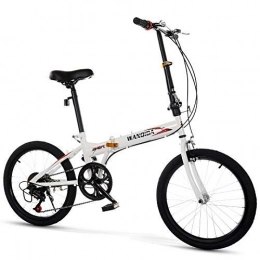 MEETGG Bicicleta Bicicleta plegable de velocidad variable, bicicleta de ocio portátil, marco fijo, frenado sensible, adecuado para adultos, hombres y mujeres
