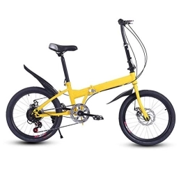 GLLMY Bicicleta Bicicleta plegable mini portátil de 20 pulgadas para estudiantes, ligera velocidad variable, freno de disco doble, para adultos, hombres y mujeres