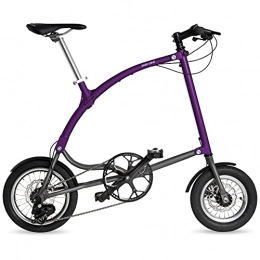 Ossby Bicicleta Bicicleta Plegable OSSBY Curve Eco Morada - Bicicleta Urbana Plegable para Ciudad - 3 Velocidades - Rueda de 14" - Cuadro de Aluminio - Fabricada en España