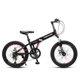 FEIFEI Bicicleta Bicicleta Plegable para Adultos, 20 pulgadas Bike Sport Adventure, Bicicleta de montaña prémium para niños, niñas, hombres y mujeres / Black / 20inch