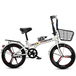 FEIFEI Bicicleta Bicicleta Plegable para Adultos, 20 pulgadas Bike Sport Adventure - Bicicleta para joven, mujer Mountain Bike, Aluminio, Unisex Adulto / white / 20inch
