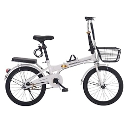 JAMCHE Plegables Bicicleta plegable para adultos, bicicleta plegable de ciudad con marco de acero al carbono, bicicleta portátil ligera de ciudad, bicicleta plegable de altura ajustable para adolescentes, mujeres y h