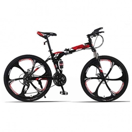 HYCR Bicicleta Bicicleta plegable para adultos de 24 / 26 pulgadas, bicicleta plegable de montaña para todo terreno, bicicleta ligera de velocidad variable para estudiantes masculinos y femeninos, adecuada para entor