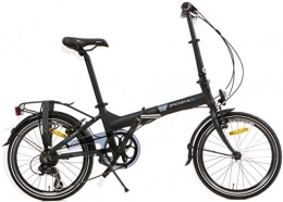Unbekannt Bicicleta Bicicleta Plegable Popal Reload 20 Pulgadas Marco de Aluminio Cambio 6 Velocidades Negro Mate