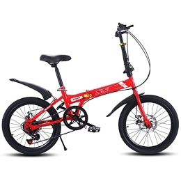  Plegables Bicicleta Plegable, Unisex-Adult 7 velocidades 20 Pulgadas, Estructura de Acero con Alto Contenido de Carbono Adecuado para Adolescentes Estudiante Bicicletas de Ciudad