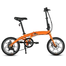 HerfsT Plegables Bicicleta plegable urbana: mini bicicleta compacta de 16 pulgadas y 7 velocidades, para estudiantes, trabajadores de oficina, bicicleta urbana para viajeros, marco de aluminio mediano y liviano