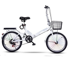ASPZQ Bicicleta Bicicleta Plegable, Velocidad Variable Portátil Bicicleta Ligera Mini Portátil Adulto 20 Pulgada Pequeña Bicicleta, A