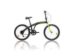 CASCELLA Plegables Bicicleta portabicicletas plegable 20' Shimano 6 V negro amarillo