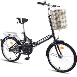 CCLLA Bicicleta Bicicletas de montaña Bicicleta Plegable de una Sola Velocidad Hombre Mujer Adulto Estudiante Ciudad Viajero al Aire Libre Bicicleta Deportiva con Cesta