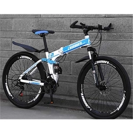 ZYD Plegables Bicicletas de montaña para adultos de 24 / 26 pulgadas, bicicletas plegables unisex Bicicletas antideslizantes - Ciclismo de carreras Outroad cómodo de alta velocidad - 21 velocidades de frenos de dob