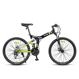 WBDZ Plegables Bicicletas de montaña plegables para exteriores de 26 pulgadas, bicicletas de montaña plegables con freno de disco Shimanos Bicicleta de 24 velocidades Bicicletas MTB de suspensión completa para homb
