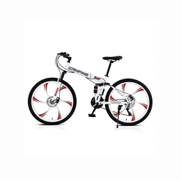 LANAZU Plegables Bicicletas para adultos Bicicleta de 26 pulgadas Bicicleta de montaña Bicicleta de carretera Plegable 21 velocidades Bicicleta de suspensión de ciclismo de seis ruedas para deportes al aire libre