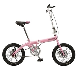 Bicicletas Bicicleta Bicicletas Plegable Niños De 16 Pulgadas Ligeras para Estudiantes Niños Y Niñas Regalos para Niños (Color : Pink, Size : 16inches)