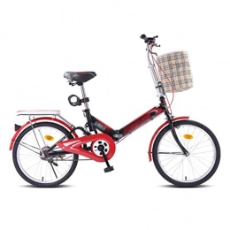 Bicicletas Bicicleta Bicicletas Plegable Porttiles Ultraligeras Mini Estudiante De 16 Pulgadas For Nios (Color : Red, Size : 16 Inches)