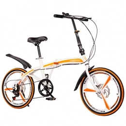 JustSports Bicicleta Bicicletas Plegables Bicicleta Plegable de Ciudad Portátil Bicicleta de Freno de Disco Doble de Velocidad Variable de 20 Pulgadas Bicicleta de Una Rueda para Montar al Aire Libre para Adultos