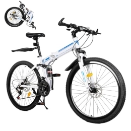 BJTDLLX Plegables BJTDLLX Bicicleta plegable de 26 pulgadas para adultos, bicicleta de montaña mejorada de 21 velocidades, bicicleta plegable para adultos, 120 kg, bicicleta todoterreno, bicicleta de ciudad, bicicletas