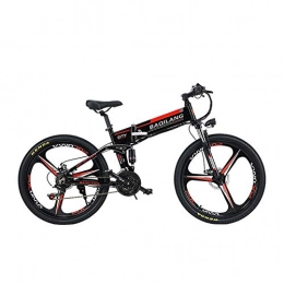 BNMZX Bicicleta BNMZX Bicicleta elctrica de Bicicleta de montaña Plegable, ciclomotor Adulto, Bicicleta de montaña para Adultos de 26 Pulgadas, Campo a travs, duracin de batera de 60 km, Black-Three-Knife Wheel