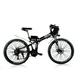 BNMZX Bicicleta BNMZX Ciclomotor Plegable elctrico de la Bici de montaña de la Ciudad de la Ciudad, batera de Litio 48v Coche de batera del Poder de 26 Pulgadas, Black-Retro Spoke Wheel