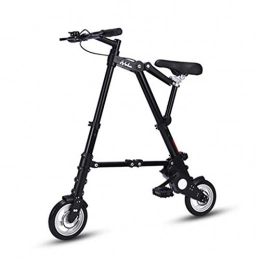 CARACHOME Plegables CARACHOME Nuevo Ultraligero 10"Mini Bicicleta Plegable portátil Bicicleta al Aire Libre Adecuado para Altura 150 cm-180 cm, Negro