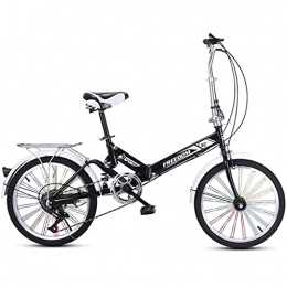 CCLLA Plegables CCLLA Bicicletas de montaña Bicicleta Plegable de aleación Ligera de 20 Pulgadas Bicicleta de Velocidad Variable para Uso Urbano, con Rueda Colorida, 13 kg - 20AF06B