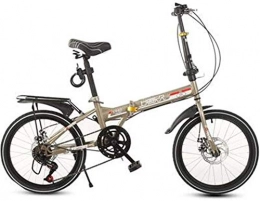 Chandelier Bicicleta Chandelier Bicicleta Plegable Creativa para Hombres y Mujeres Adultos de 20 Pulgadas Bicicleta de Velocidad Variable Bicicleta porttil Ligera, Brown-Banner Wheels