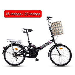 Chang Xiang Ya Shop Plegables Chang Xiang Ya Shop Damas Bicicleta Plegable niños de la Bici de montaña Ultra luz de Bicicleta portátil Urbano Carretera de Moto Espiral Amortiguador (Color : Black, Size : 155 * 30 * 98-114cm)