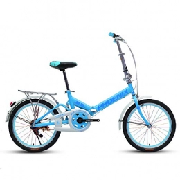 CHEZI Bicicleta CHEZI Light bicycleBicicleta Plegable Ultraligera Portátil de una Sola Velocidad Off-Road Travel Adult Bicycle Adult 20 Pulgadas