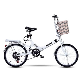CHHD Plegables CHHD Bicicleta Plegable Mini Bicicleta Plegable de Ciudad Ligera, Bicicleta de suspensión compacta de 20 Pulgadas para Hombres y Mujeres Adultos, Adolescentes, Estudiantes, oficinistas,