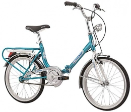 Cicli Cinzia Bicicleta Cicli Cinzia Firenze - Bicicleta plegable, cuadro de acero, ruedas de 20", talla 31, azul claro