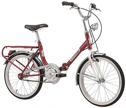 Cicli Cinzia Plegables Cicli Cinzia Firenze - Bicicleta plegable, cuadro de acero, ruedas de 20", talla 31, rojo